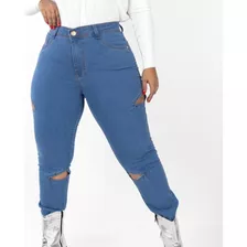 Calça Jeans Skinny Corte Azul Clara Lançamento Inverno 2023