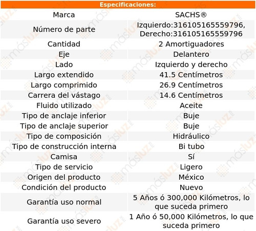 (2) Amortiguadores Hidrulicos Delanteros Syclone 91 Foto 2