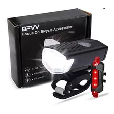 Pack De Luces Para Bicicleta Delantera Trasera Recargable