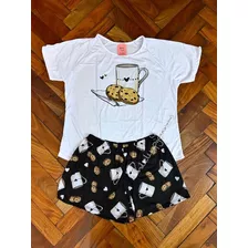 Pijama Tematico / Remera Y Short Con Volado / Varios Modelos