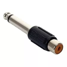 Adaptador De Audio Mono Jack Rca A Plug 6.3 Mm