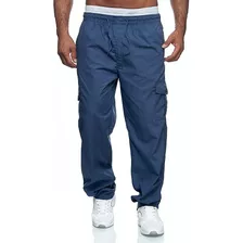 Pantalón Jogger Cargo Jeans Para Hombre Casual