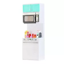 Set Cocina Modulo Microondas Muñecas Kiara 7125