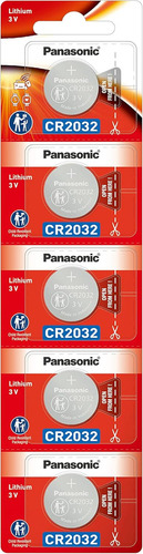 Panasonic Cr2032 Pila De Botón 5 Unidades 3v