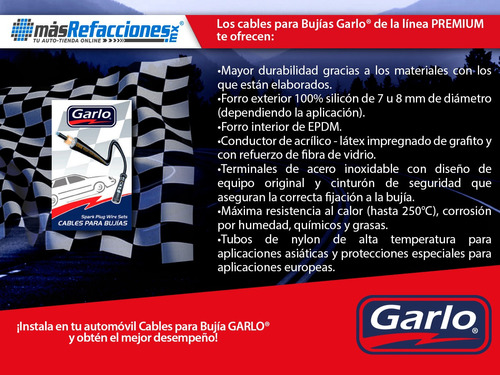 Kit Cables Bujias Sundance 2.2l 8v 91 Al 94 Garlo Premium Foto 4