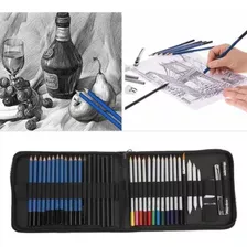 Estuche Kit Dibujo Kit Lápiz Para Dibujar 41pcs