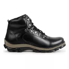 Coturno Bota Couro Legitimo Masculino Adventure Original 