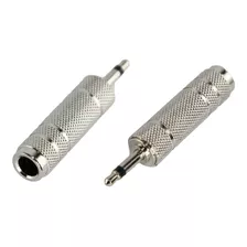 Adaptador Cable 6.5 6.3 Mono A Mini Plug 3.5mm Mic X 3u Htec