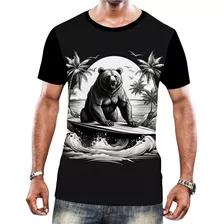 Camiseta Camisa Tshirt Surf Urso Surfista Onda Mar Praia 3