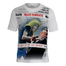 Camiseta Stamp Iron Maiden Be Quick Or Be Dead Pre106