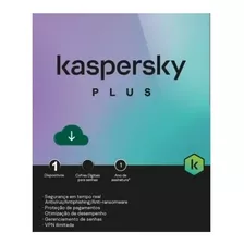  Kaspersky Antivirus Plus - 1 Pc - 1 Ano - Envio Imediato .