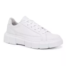 Sapato Tênis Casual Masculino Conforto Sola Tratorada Branco