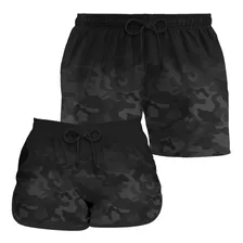 Kit Casal Shorts Bermuda Praia Estampado Varios Modelo Mozão