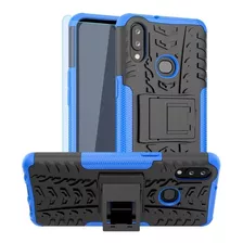 Funda Para Galaxy A10s, Azul/negro/soporte/resistente