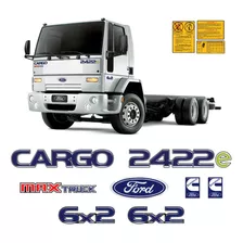 Kit Adesivos Cargo 2422e Max Truck 6x2 Emblema Caminhão Ford