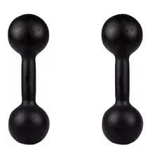 Par De Halter Bola Pintado 10kg Megagym Treinos Funcionais P Cor Preto