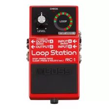 Pedal De Efecto Boss Loop Station Rc-1 Rojo