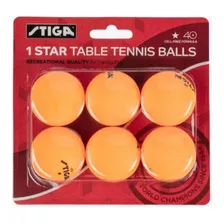 6 Pelotas Stiga 1-estrella Ping Pong Tenis De Mesa Beerpong