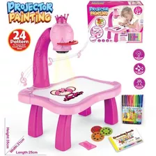 Projetor Infantil Brinquedo Mesa Mágica Desenhar Educativo Cor Rosa