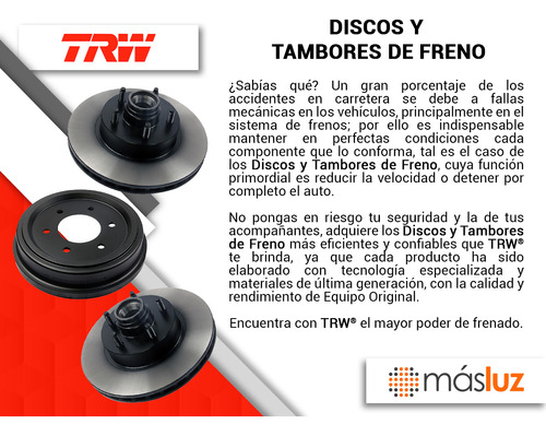 2 Discos Ventilados Frenos Del F-250 Sd V10 6.8l 99 Trw Foto 4