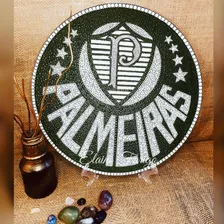 Mandala 35cm Palmeiras Pintada Em Pontilhismo