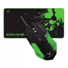 Mouse Gamer Con Cable Y Pad Wesdar X2 Usb 6bot Verde Backup