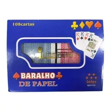 Jogo De Baralho De Papel Azul E Vermelho