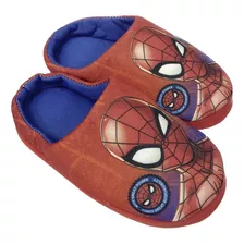 Pantufla Infantil Spiderman Oficial Talle 23 Al 28 Felpa