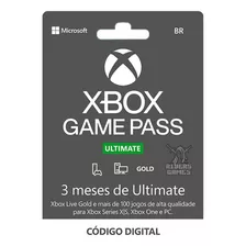 Cartão Xbox Game Pass Ultimate - 3 Meses - Código 25 Digítos