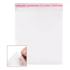 Saco Adesivado Plástico Transparente C/ Aba 35x45 C/ 100 Un