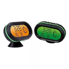 Yosoo 12v Termómetro Digital Para Coche Voltímetro Reloj Mon