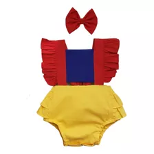 Romper Com Tiara Infantil Body Feminina Roupa De Bebê Lindo