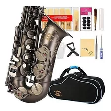 Saxofon Alto Glory Acabado Antiguo Pr3, Con Estuche