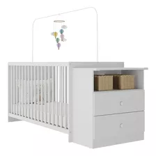 Berço Cômoda Multimóveis Meu Bebê Fg2870 Branco