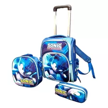 Mochila 3d Set Escolar Con Ruedas