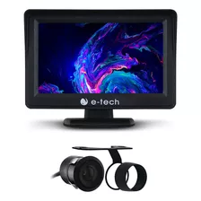 Kit Tela Monitor Lcd 4.3 Pol E-tech + Camera Automotiva