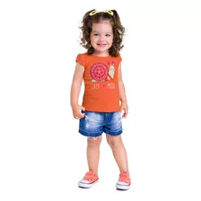 Blusa Infantil Feminino Em Meia Malha Caracol Kyly 