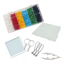 Paquete 7000 Beads Kit C/ Accesorios Tipo Hama Perler 5mm