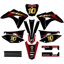 Kit Gráfico Crf 230 Honda Biker Elite Next Preto Vermelho