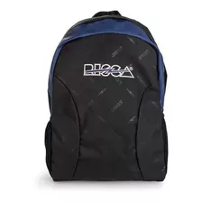 Mochila De Costas Emborrachada Impermeável Risca 9076 Cor Preto / Preto Com Azul