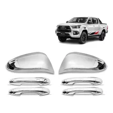 Cromo Aplique Maçaneta Retrovisor Hilux 2020 2021 1 Keyless