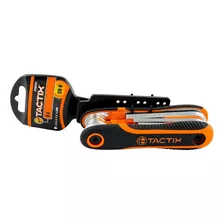 Set De 8 Llaves Allen Tactix-plateado Con Naranja