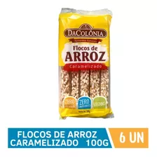 6 Pacotes De Flocos De Arroz Caramelizado 100g Dacolônia