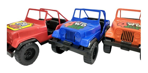 Carrito Jeep Plastico Juguete X 3 Carritos