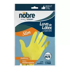 1 Par De Luvas Látex Slim Para Proteção De Mãos Tamanho M/8