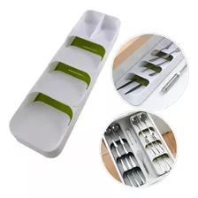 Organizador De Gaveta Porta Talher Multiuso Compacto Prático Cor Branco