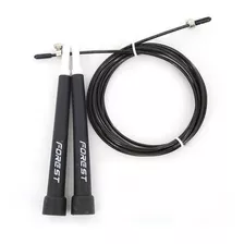Soga Speed Rope Para Saltar Rulemanes Forest Fitness Acero Color Negro