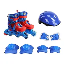 28/31 Azul Conjunto Patins 3 Rodas Com Mochila - Bbr Toys R2