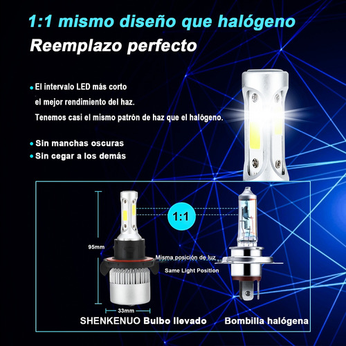 Kit De Focos Led H13 Para Mercury Grand Marquis Mountaineer Foto 4