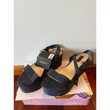 Sandalia Con Plataforma Azul Forever 21 Talle 36 Nuevo